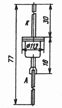 Корпус тиристоров КН102, КН102А, КН102Б, КН102В, КН102Г, КН102Д, КН102Ж, КН102И