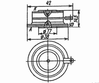 Корпус тиристоров КУ108, КУ108В, КУ108Ж, КУ108М, КУ108Н, КУ108С, КУ108Т, КУ108Ф, КУ108Ц